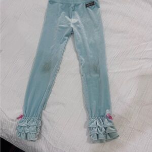 Matilda Jane Sky Blue Velour Ruffle Leggings